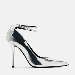 ZARA Silver Pointed Heels
